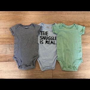Set of 3 0-3 months baby Onesies